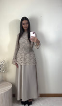 ROBE DENTELLE ET SATINÉE | BEIGE