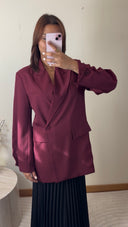 BLAZER MANCHE CROISÉE | BORDEAUX