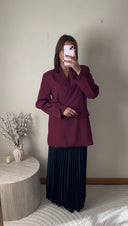 BLAZER MANCHE CROISÉE | BORDEAUX