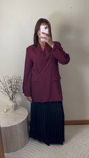 BLAZER MANCHE CROISÉE | BORDEAUX