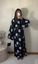 ROBE BRODÉE A MOTIFS | NOIR