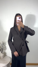 [PREMIUM] BLAZER À NOEUDS | MARRON CAFÉ