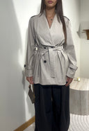 TRENCH COURT SIMILICUIR | BEIGE