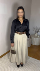 JUPE AVEC CEINTURE BEIGE