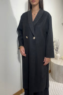 MANTEAU LÉGER À BOUTONS | NOIR