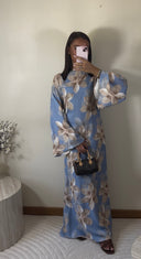 ROBE FLEURIE | BLEU CIEL