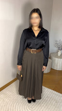 JUPE AVEC CEINTURE MARRON