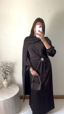 ROBE AVEC VOILE | MARRON