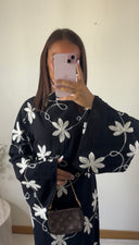 ROBE BRODÉE A MOTIFS | NOIR