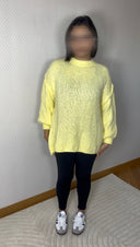 PULL JAUNE EN MAILLE