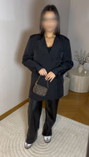 BLAZER NOIR À BOUTON