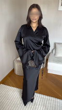 ENSEMBLE SATIN I NOIR