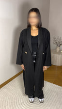 MANTEAU À BOUTONS I NOIR