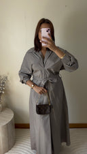 ROBE CHEMISE LÉGÈRE | TAUPE