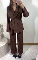 [PREMIUM] ENSEMBLE TAILLEUR | MARRON CHOCOLAT