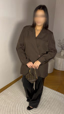 BLAZER MARRON AVEC BOUTON