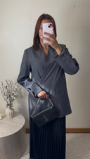 BLAZER MANCHE CROISÉE | GRIS