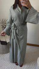 ROBE CHEMISE À NOUER | KAKI