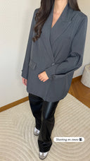 BLAZER GRIS À BOUTON