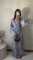 ROBE FLEURIE | BLEU CIEL