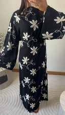 ROBE BRODÉE A MOTIFS | NOIR