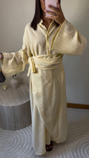 ROBE CHEMISE À NOUER | JAUNE