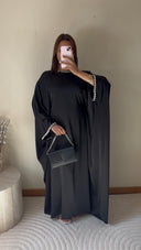 ROBE ABAYA NOIR À BIJOUX