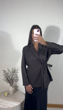 [PREMIUM] BLAZER À NOEUDS | MARRON CAFÉ