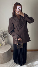 BLAZER MANCHE CROISÉE | MARRON