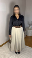 JUPE AVEC CEINTURE BEIGE