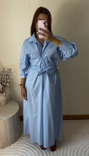 ROBE CHEMISE LÉGÈRE | BLEU CIEL