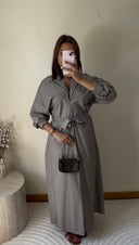 ROBE CHEMISE LÉGÈRE | TAUPE