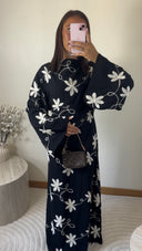 ROBE BRODÉE A MOTIFS | NOIR