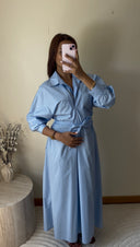 ROBE CHEMISE LÉGÈRE | BLEU CIEL