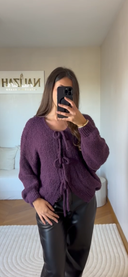 PULL À NOEUDS VIOLET