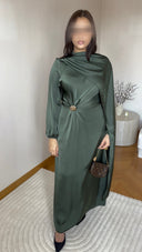 ROBE LONGUE AVEC VOILE I KAKI