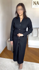 ROBE EN JEAN NOIR