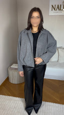 VESTE À ZIP I GRISE