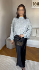 PULL EN MAILLE I GRIS
