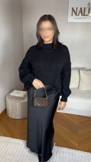 PULL EN MAILLE I NOIR