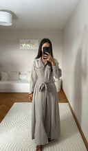 ROBE CHEMISE GRISE CINTURÉE