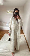 ROBE CHEMISE PLISSÉE BEIGE
