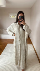 ROBE CHEMISE PLISSÉE BEIGE