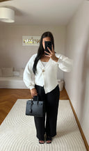 HAUT EN MAILLE BLANC