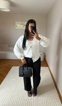 HAUT EN MAILLE BLANC