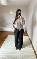 HAUT EN MAILLE TAUPE