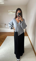 HAUT EN MAILLE GRIS