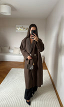 MANTEAU À BOUTONS MARRON