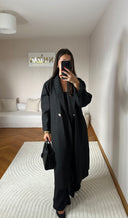 MANTEAU À BOUTONS NOIR