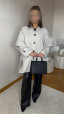 CAPE TRENCH GRIS CLAIR